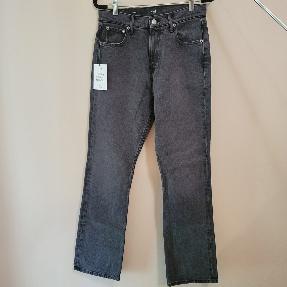 Able Becky Straight Leg Grey Jean - Picture 2 of 5